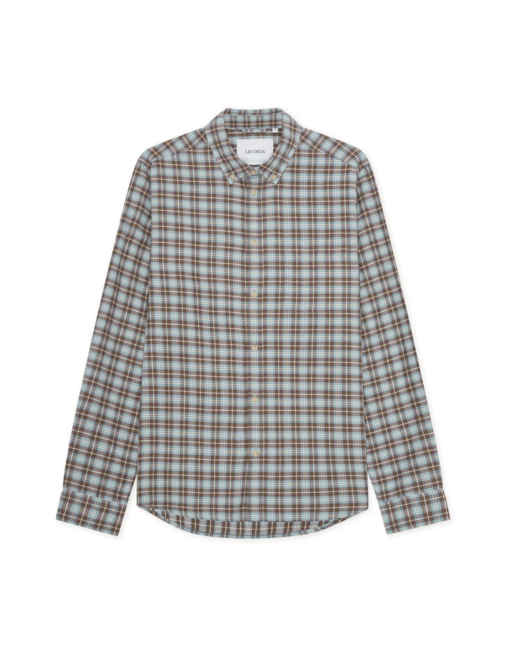 Check Shirt  Faded Denim Blue