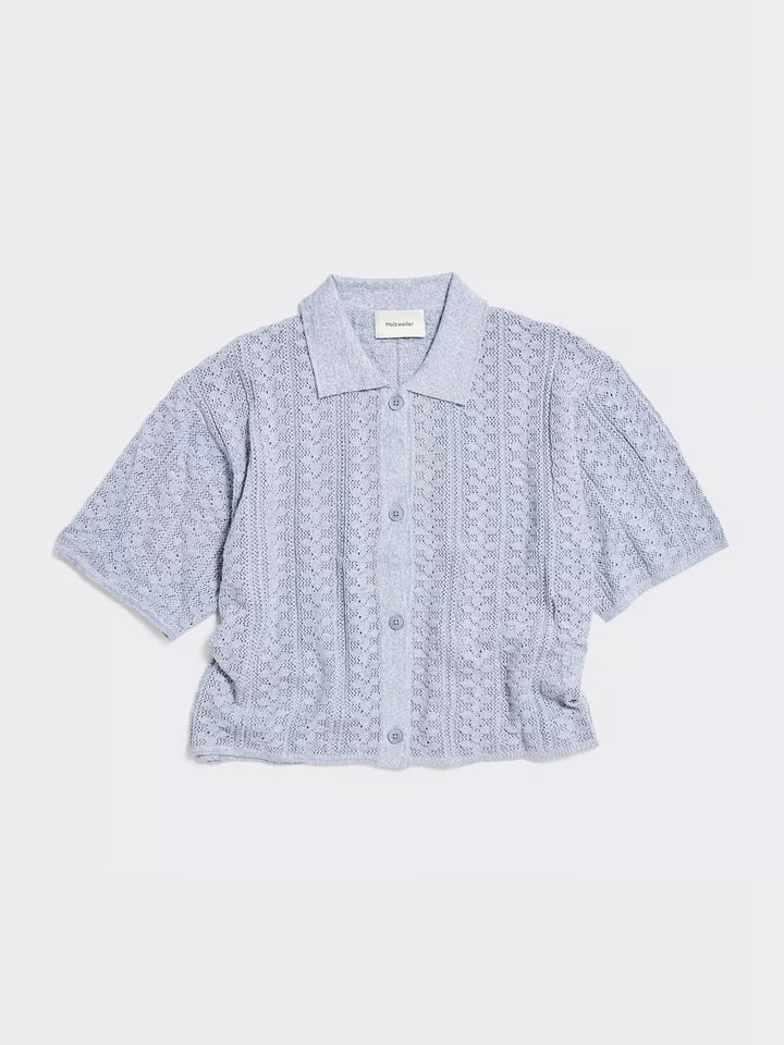 Kelp Crochet Shirt  Blue Mix