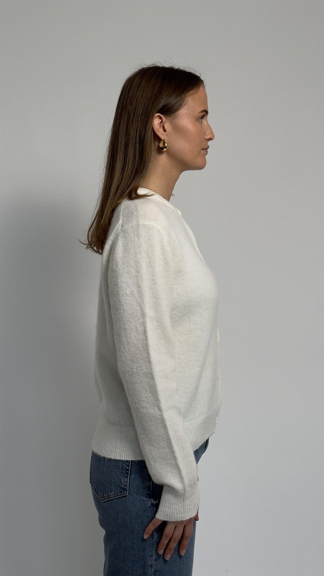 Nor short cardigan 7355  Clear Cream