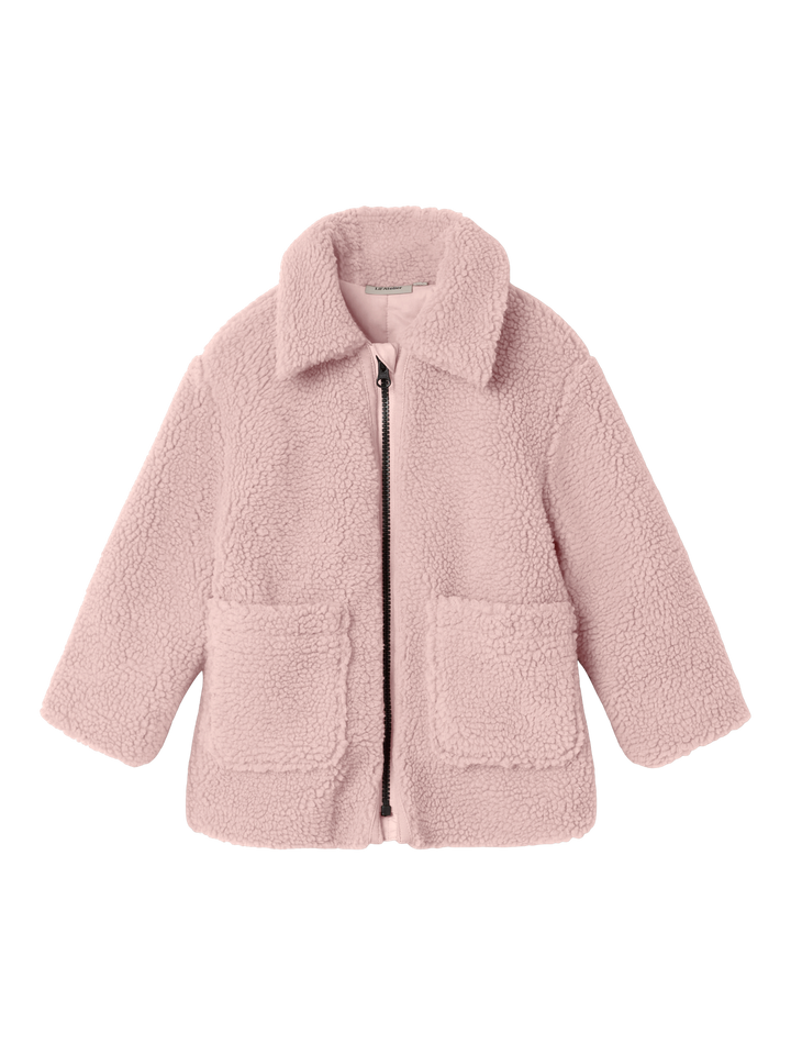 Nmnnalo Long Sherpa Jkt Solid Lil  Lyserosa