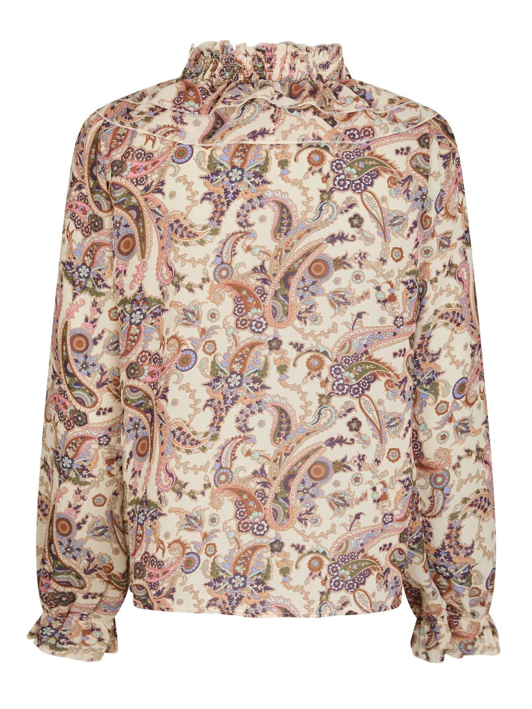 Ivey Art Paisely Blouse  Creme