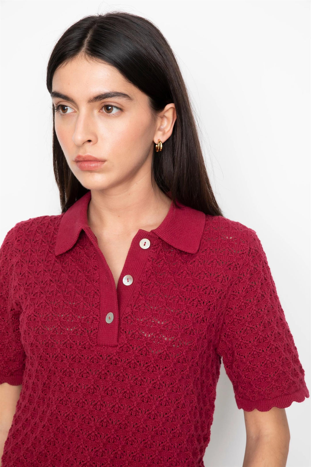 Gwen Knit Tee  Berry