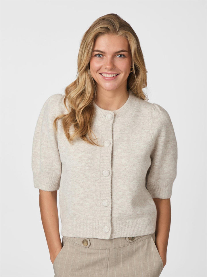 Trudy Knit Cardigan  Beige Melange