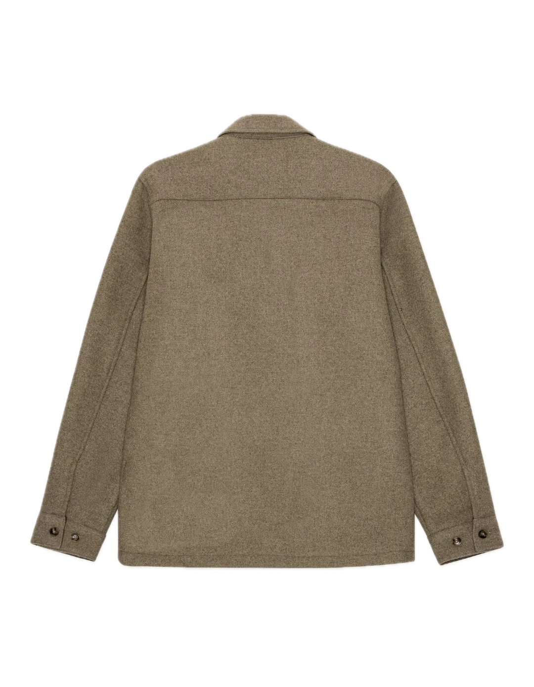 Wool Overshirt  Dark Sand Melange