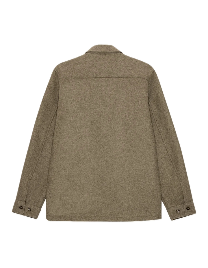 Wool Overshirt  Dark Sand Melange