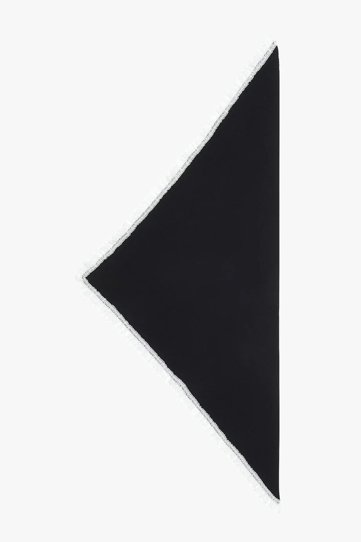 WOOL LACE TRIANGULAR SCARF Sky Captain