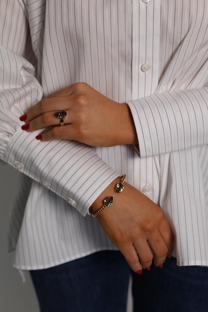 Anne Striped Brown Stripe