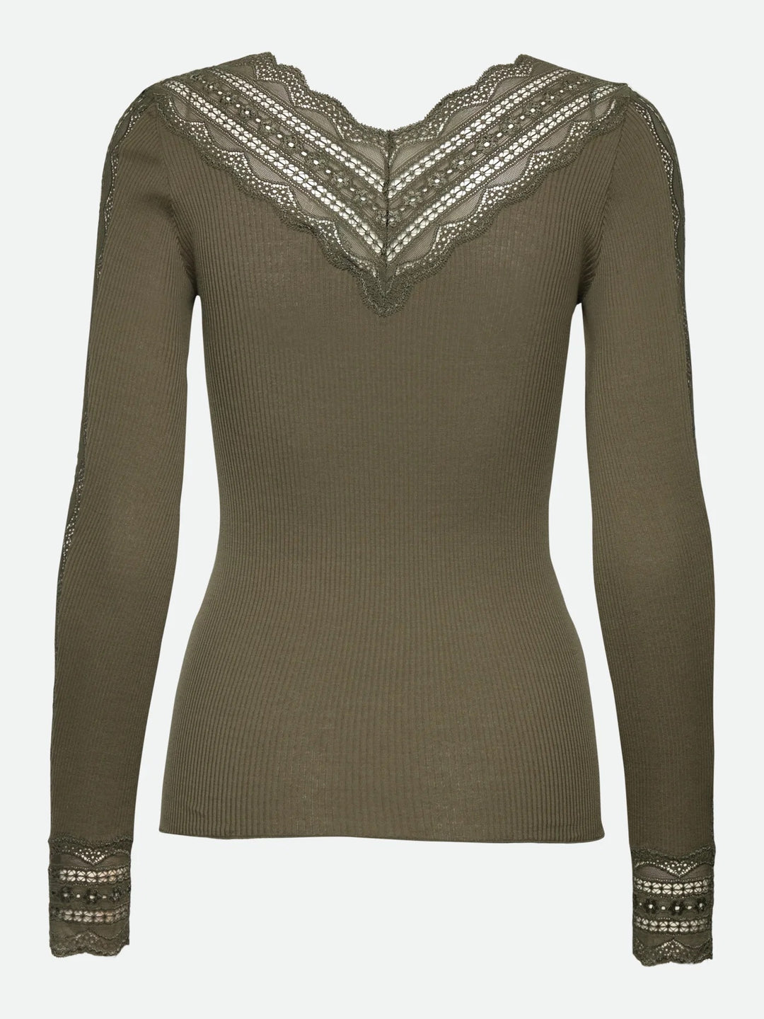 RWBenita Silk LS Lace T-neck T-shirt  Kalamata