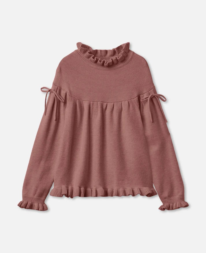 KINO LS KNIT BLOUSE  Ash Rose