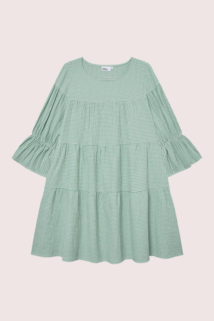 Indiana Dress  Green/ White