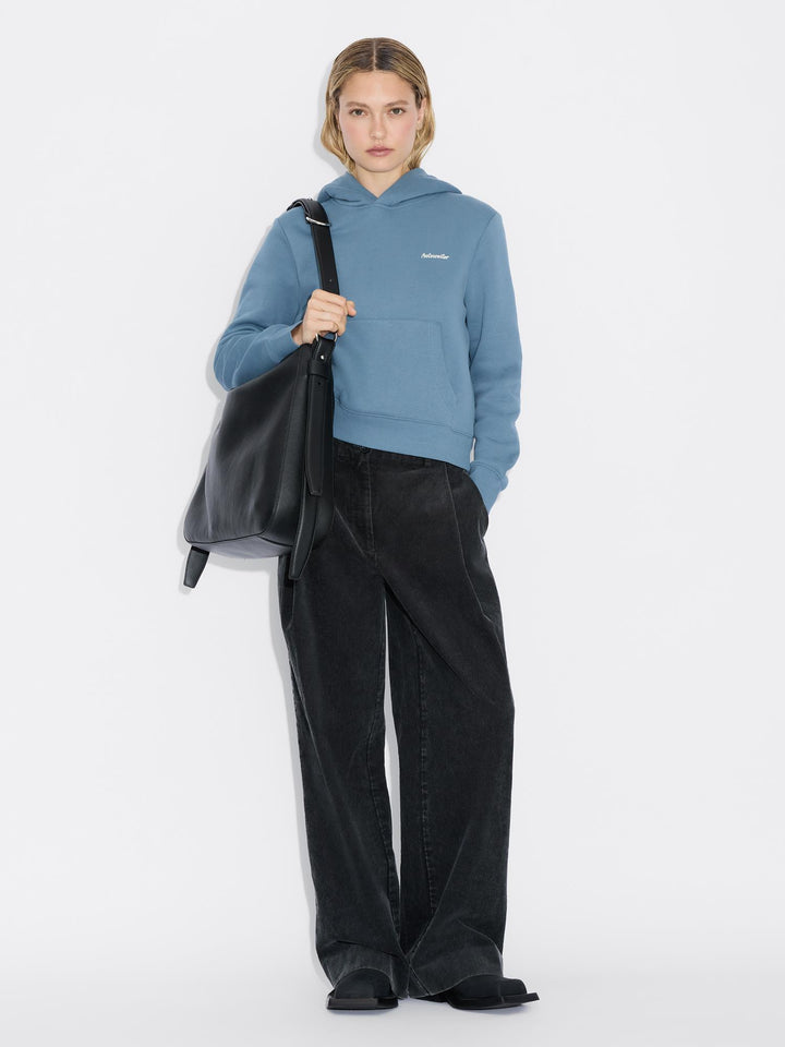 W Regular Hoodie  Blue