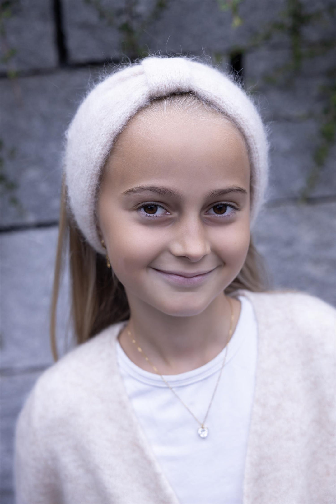 Aud mohair pannebånd  Off White