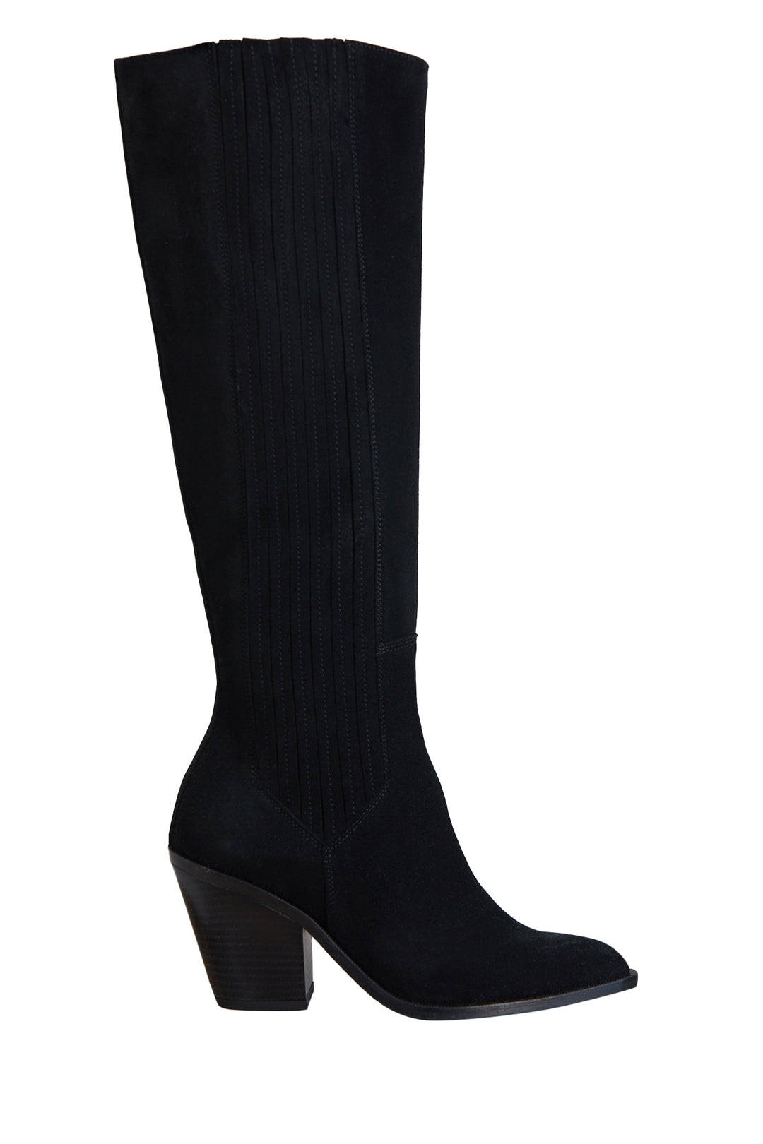 Wilma Knee Boot  Black Suede