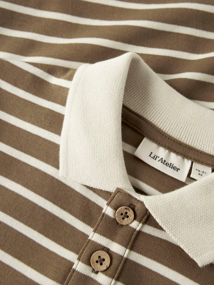 limia Ls Loose Polo Top  Lysebrun
