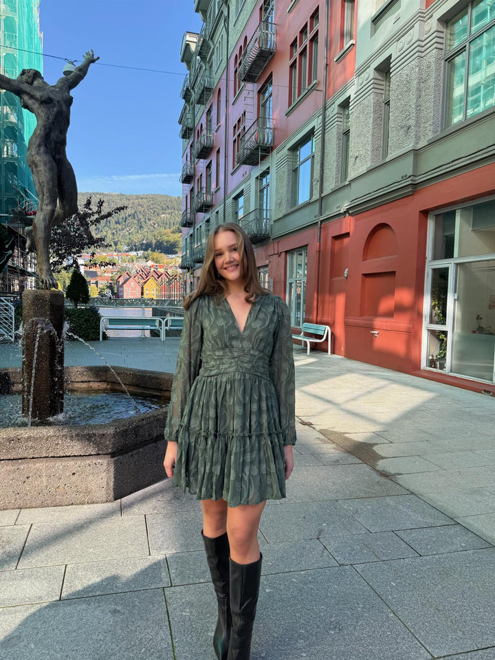 Noor Dress  Luxe Green