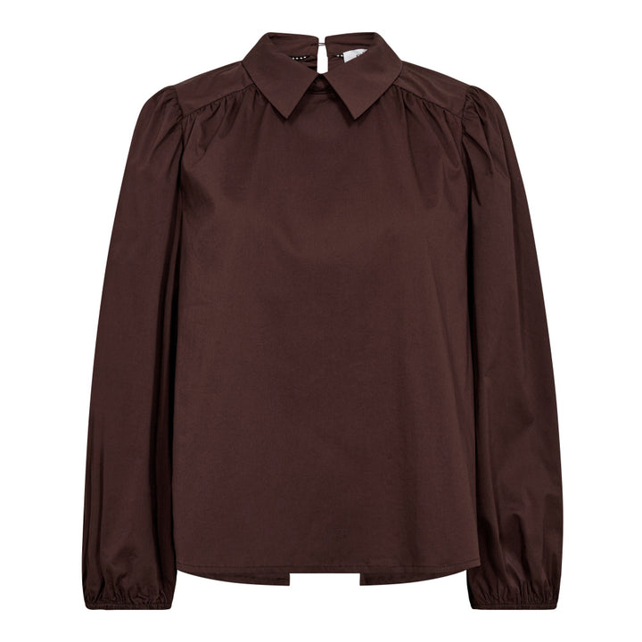 SannaCC Drawstring Blouse  Dark Brown