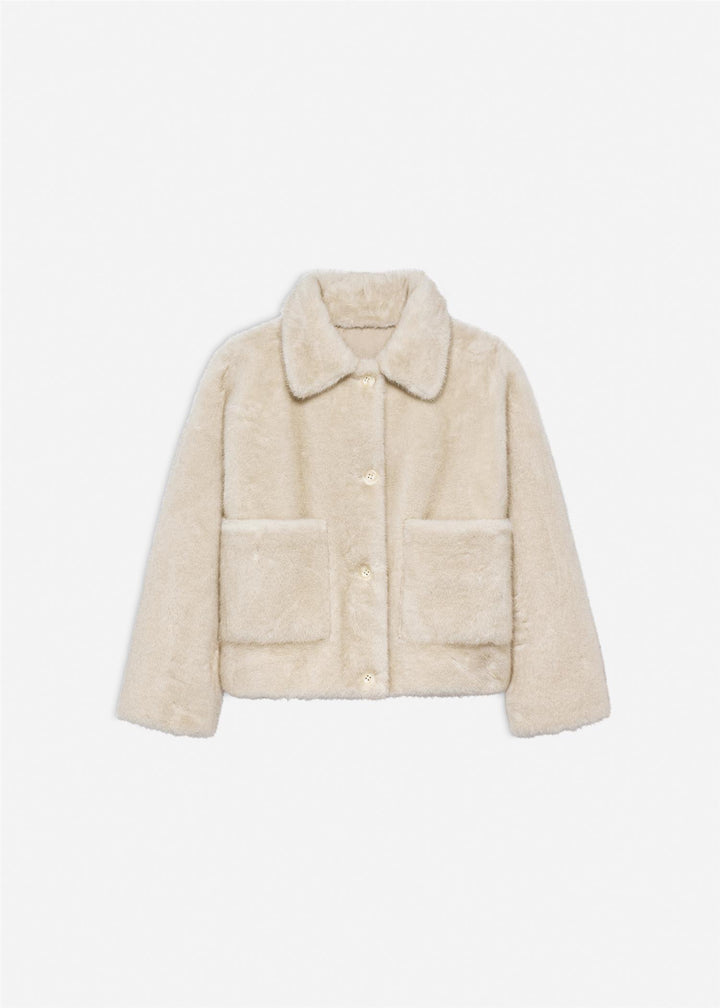 Faje Faux Mink  Beige