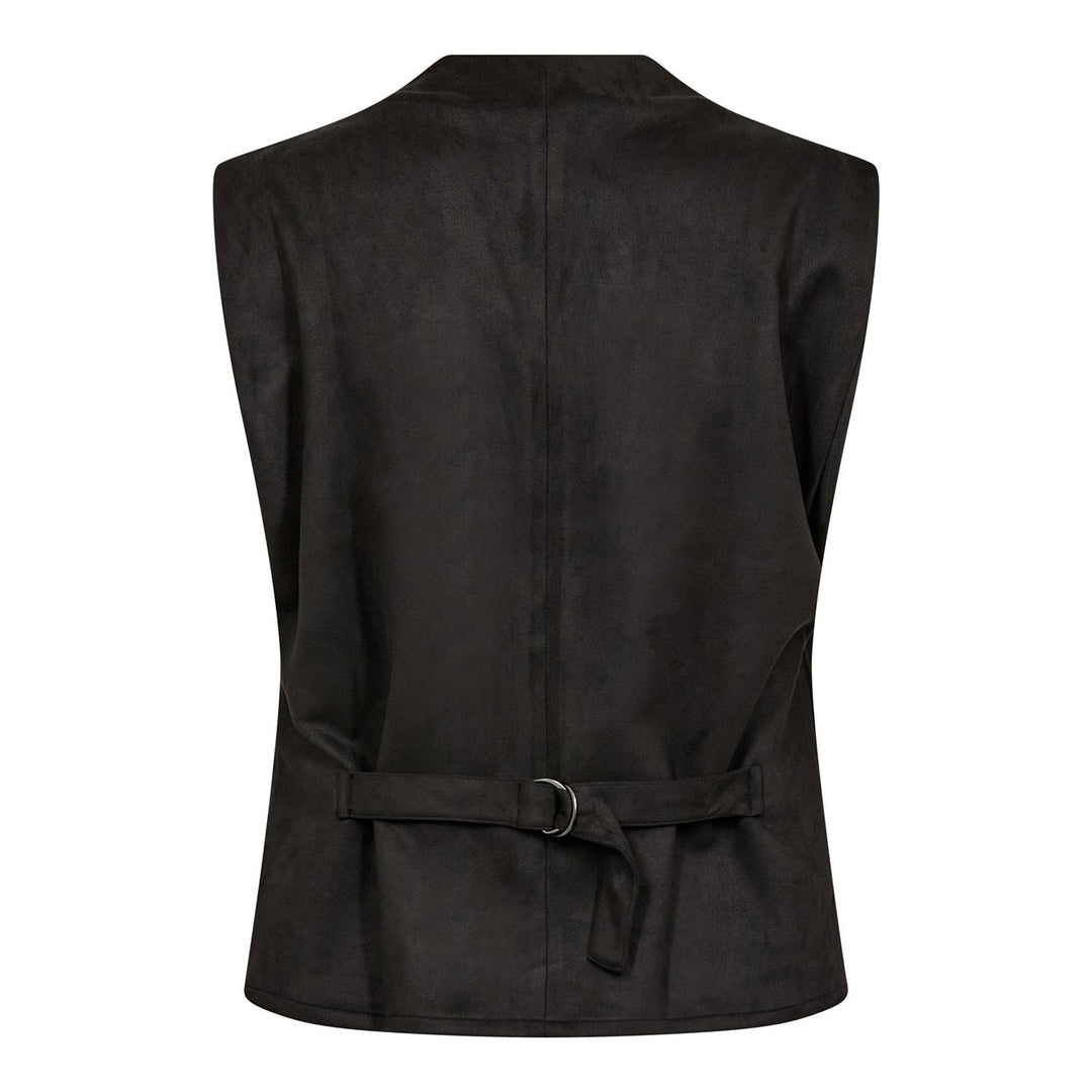 BobbieCC Fringe Pleat Top  Black