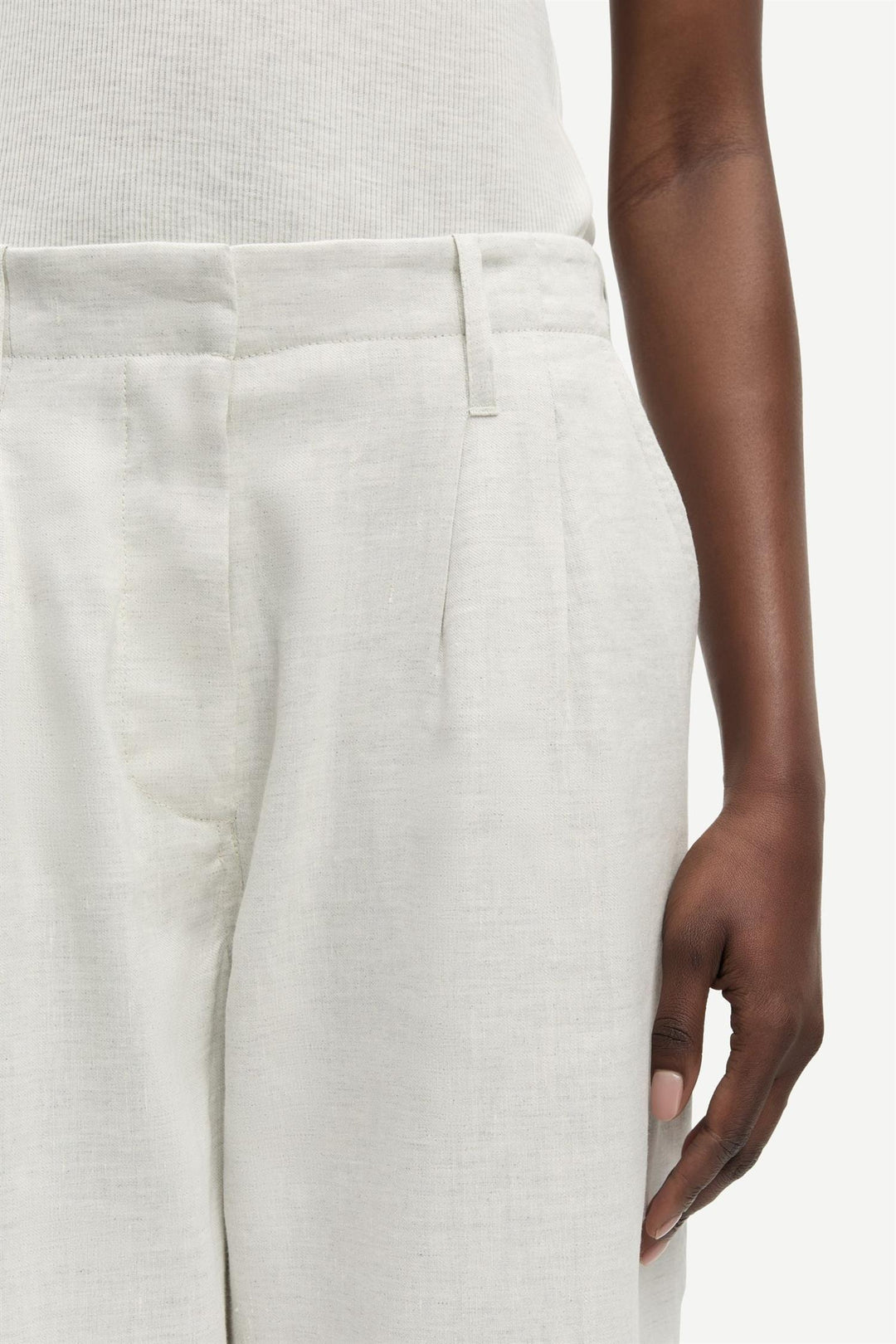 Saiben Trousers  Light Grey Mel.
