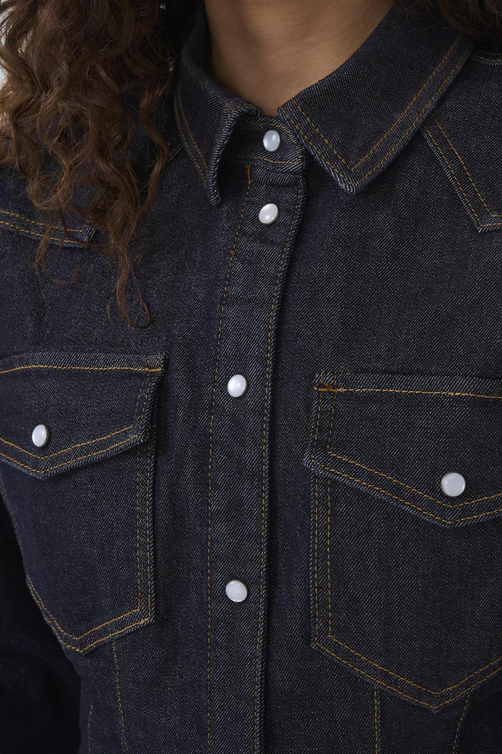 Gzmae Dress  Dark Blue Rinse