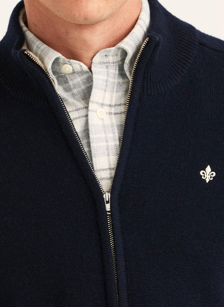 Hertford zip cardigan  Navy