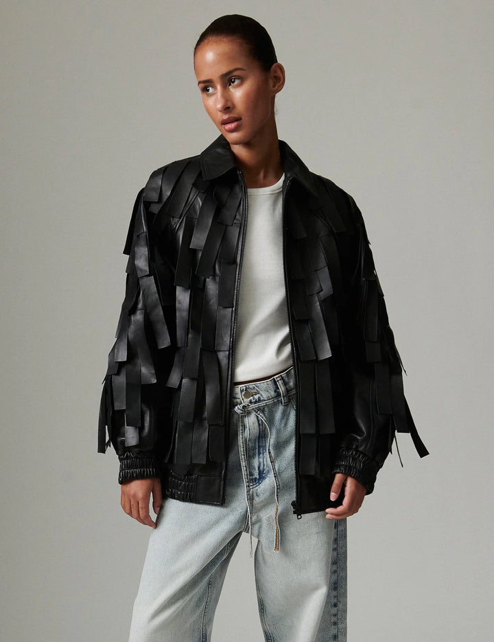 Rafia soft lamb leather  Svart