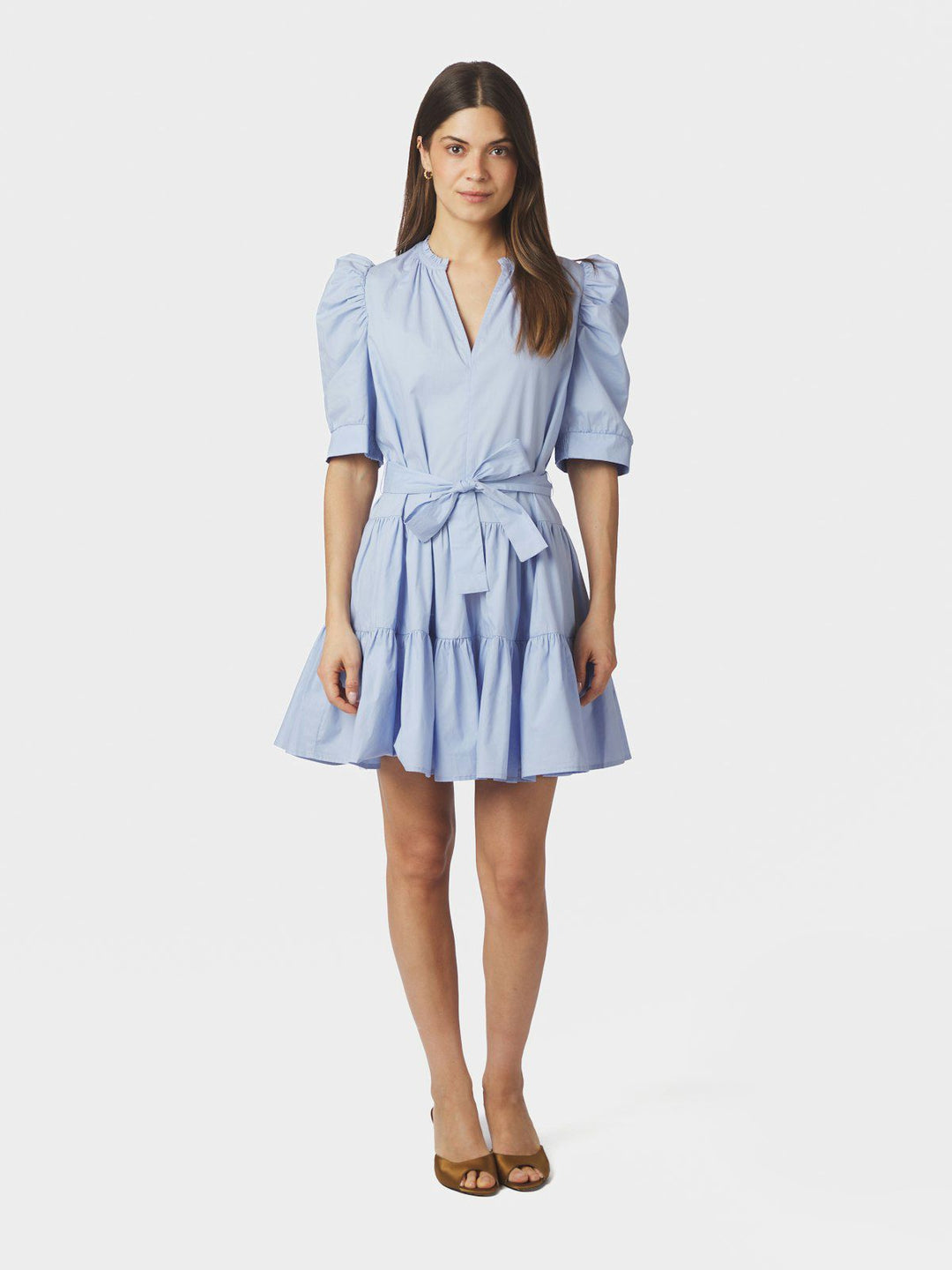 Tabbie Poplin Dress  Light Blue