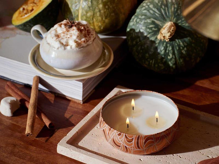 3 WICK TIN CANDLE 40T  Spiced Pumpkin Latte