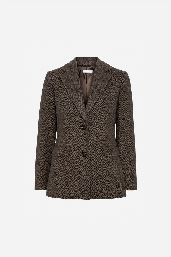 Brook Herringbone Blazer  Brown Herringbone