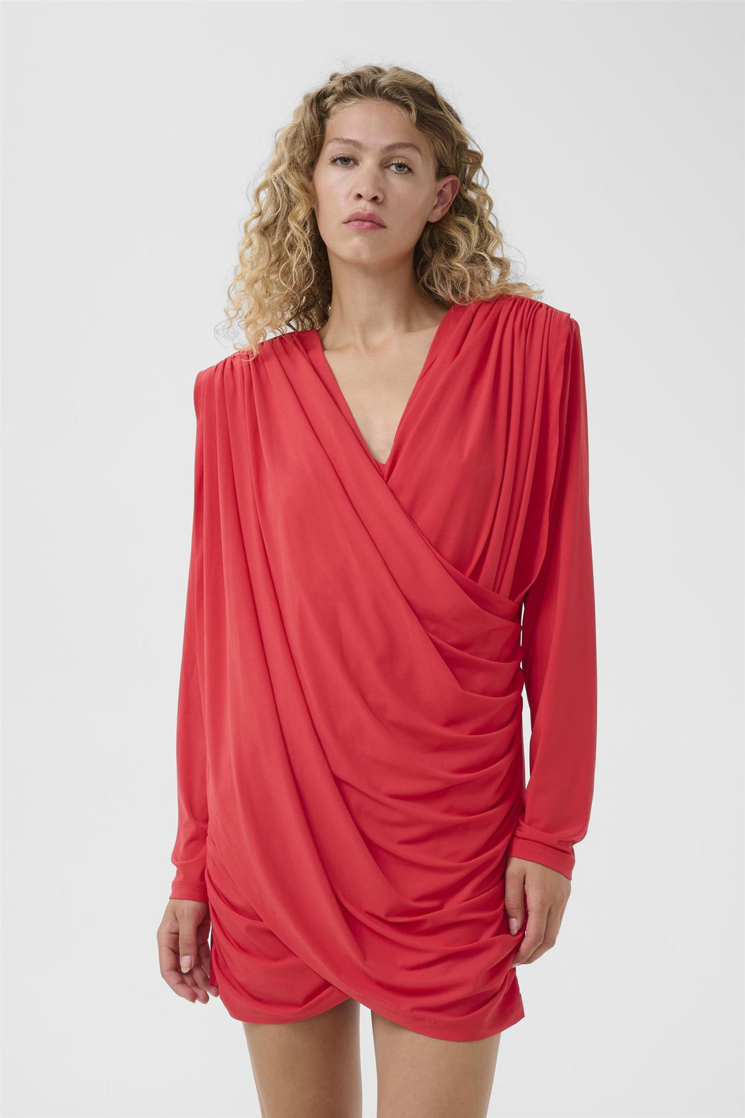 Kadie Short Dress  Tomato