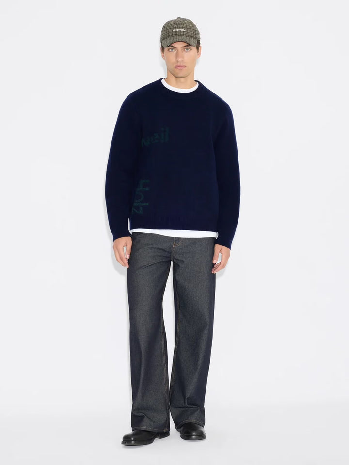 HAZA LOGO CREWNECK  Navy Mix