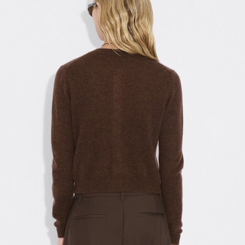 W. Cashmere Cardigan 26-01  Dk. Brown