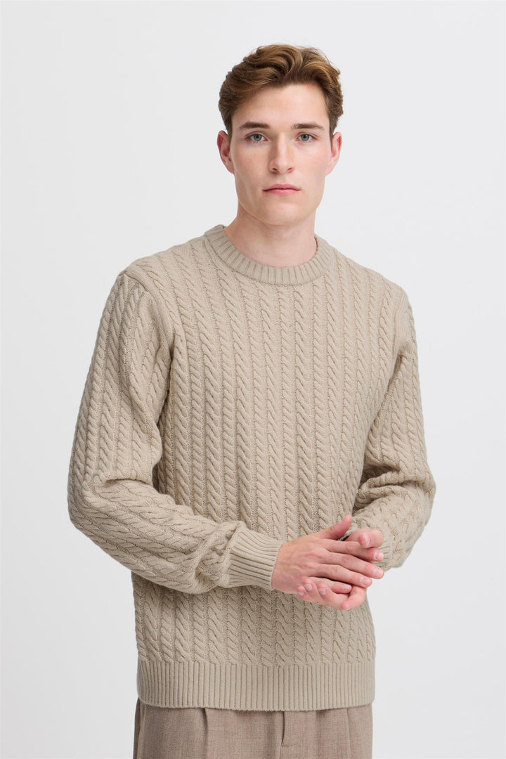 KARL cable wool mix knit  Light Sand