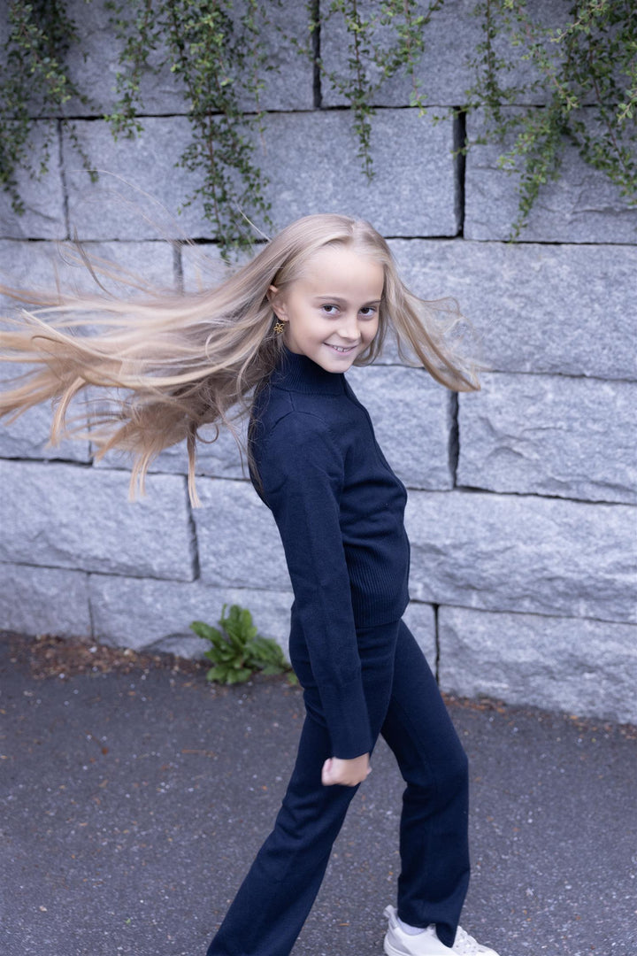 Vickey strikket slengbukse  Indigo Navy