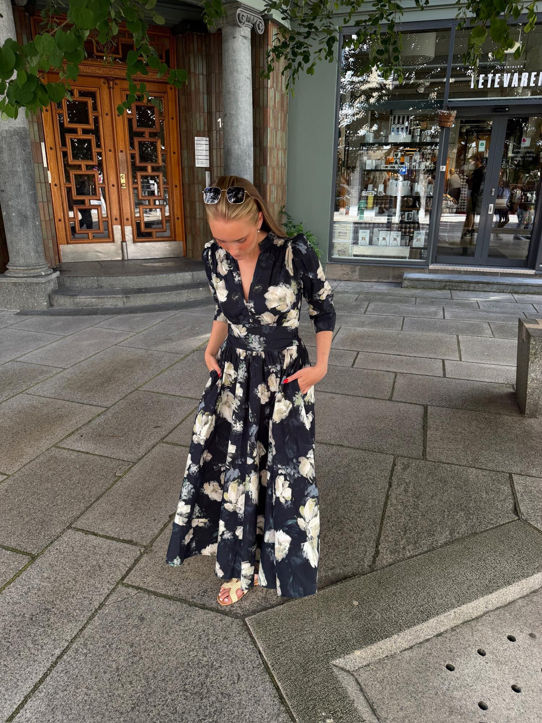 Maria Dress Blue Garden  Blue Garden