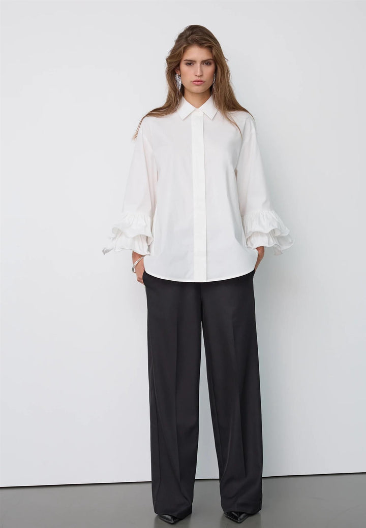 HalenCC Flare Shirt White