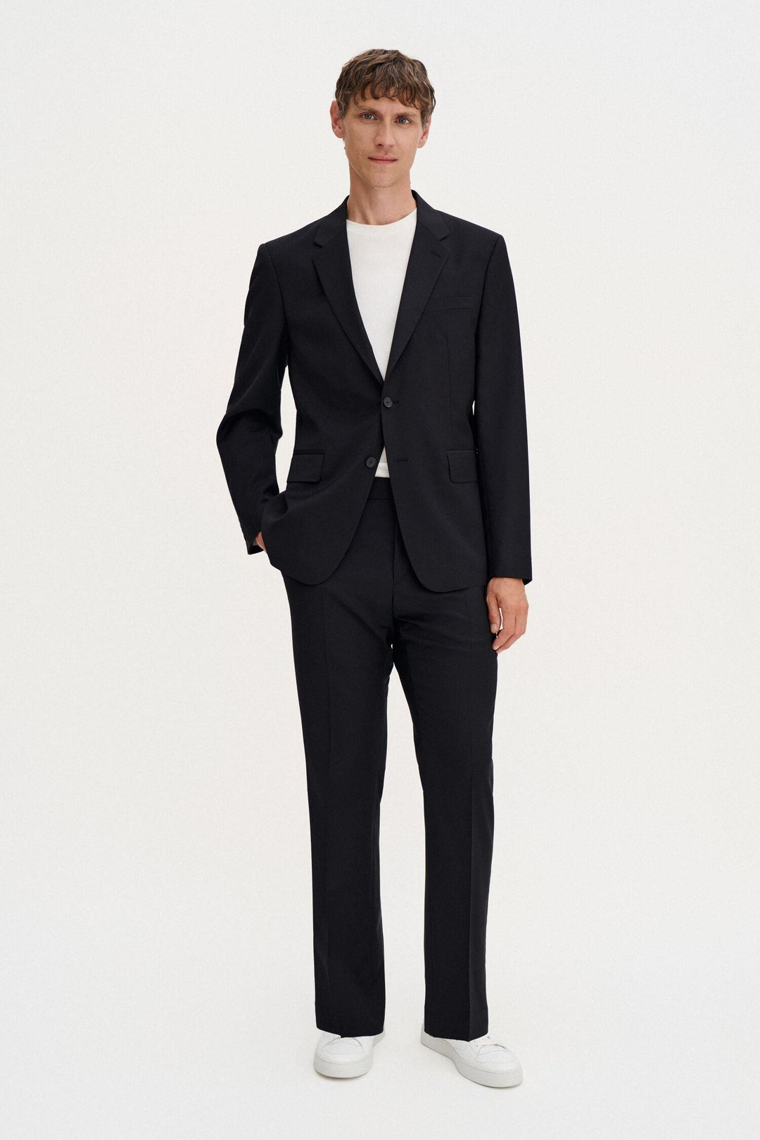 slim wool blazer  Black