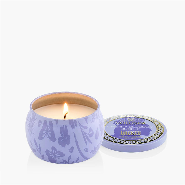 MINI TIN CANDLE 25T  Cherry Blossom Bubble