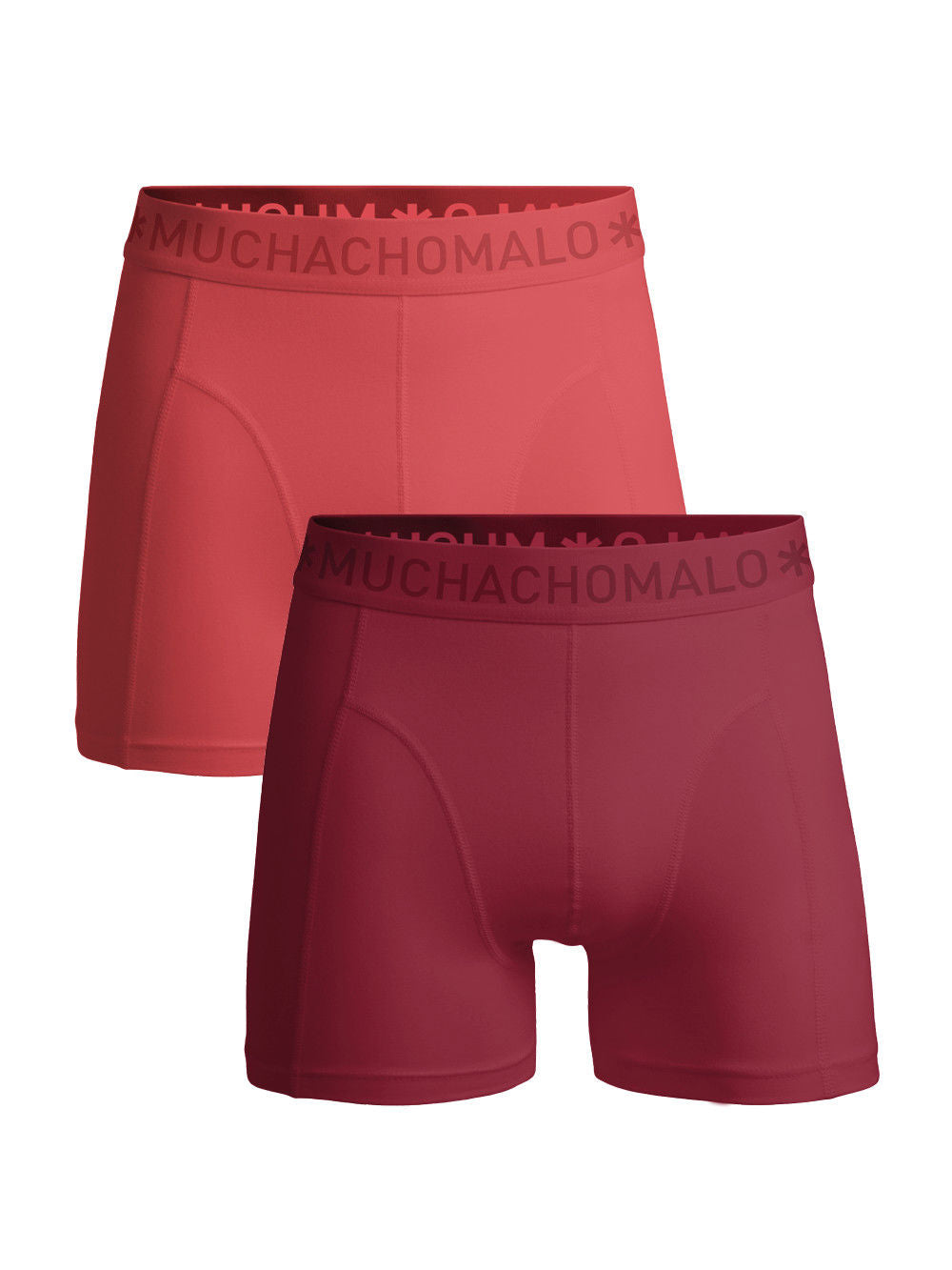 1010 Solid Boxer 2pk 802  Red/Pink