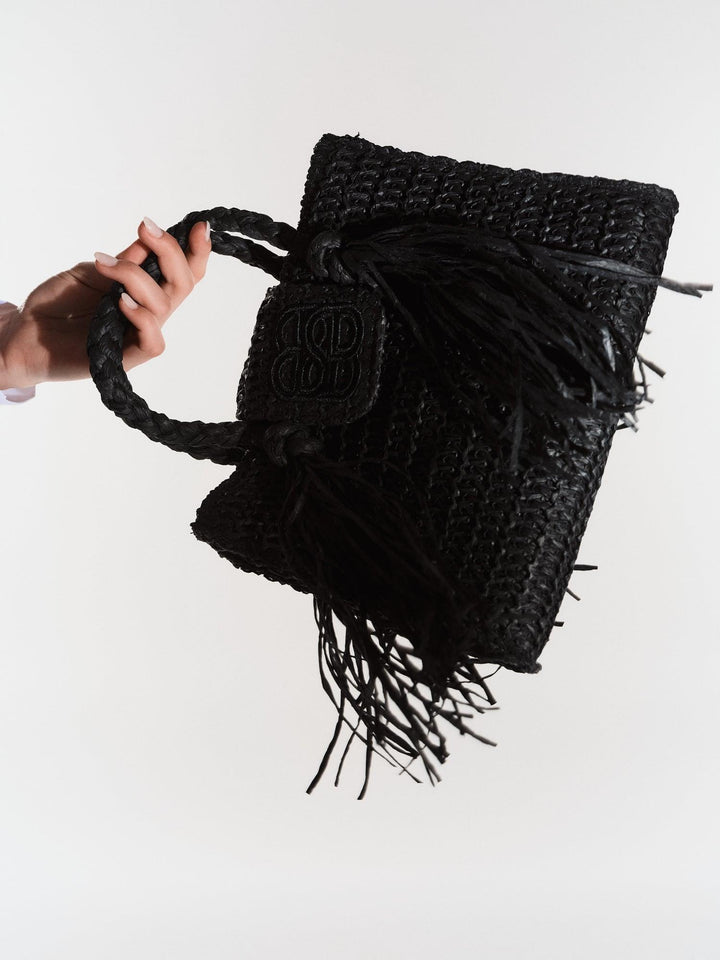 Sigrid Straw Bag  Black