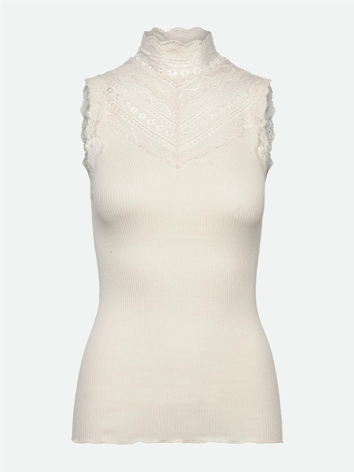 Benita SL Turtleneck Lace Top  Ivory