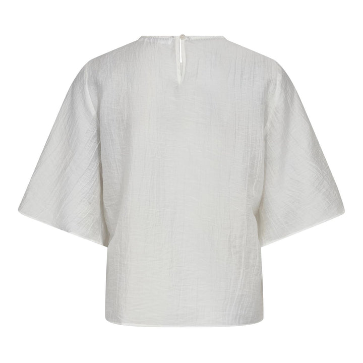 ConnyCC Drape SS blouse  White
