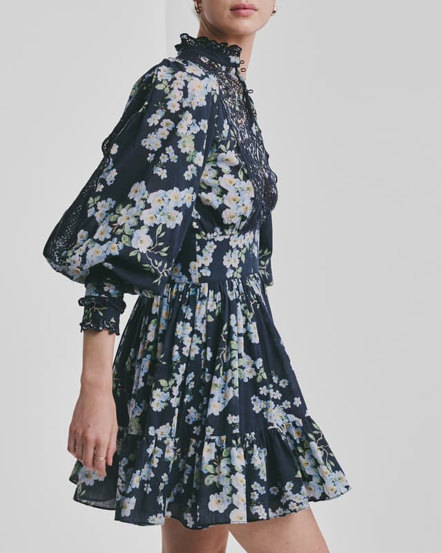 COTTON SLUB MINI DRESS  Cherry Blossom