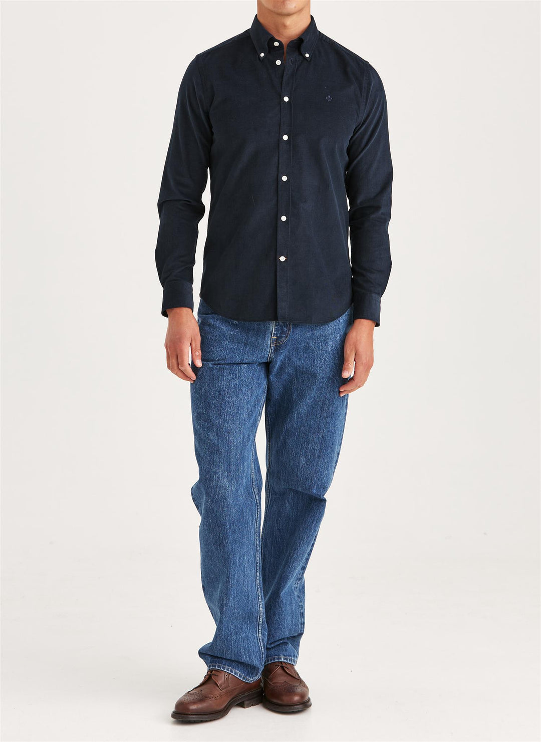 Douglas Cord Shirt-Slim Fit  Blue