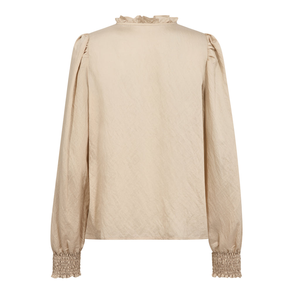 MollyCC Pintuck Blouse  Powder