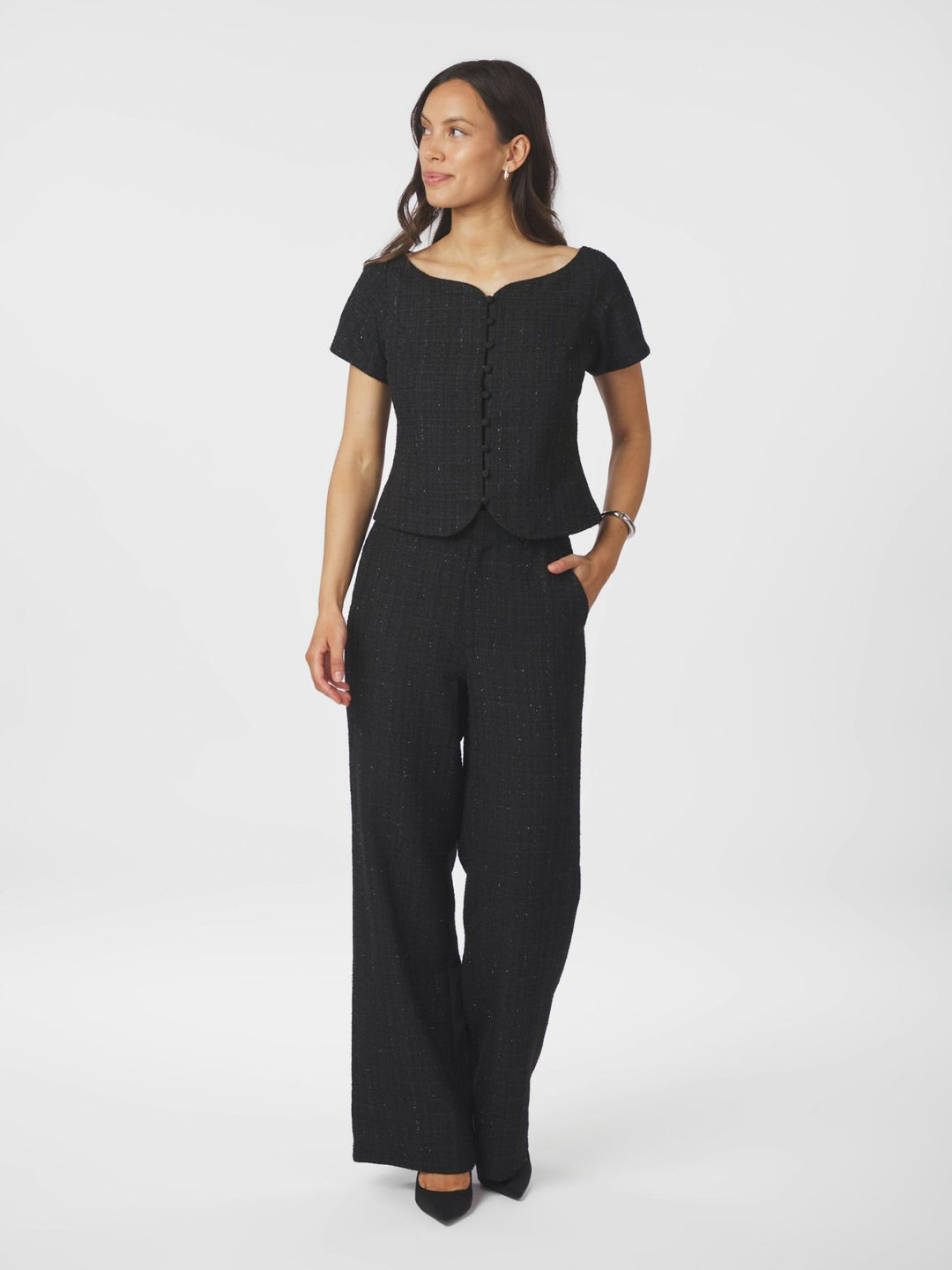 Tango Boucle Top  Black