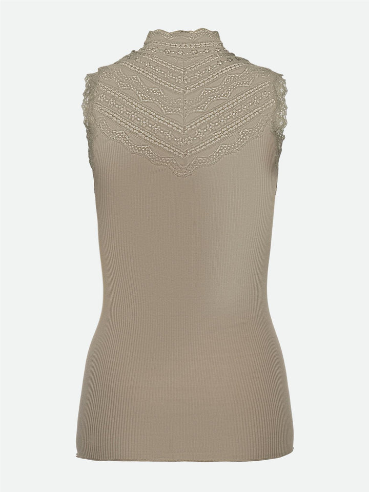 Benita SL Turtleneck Lace Top  Laurel Oak