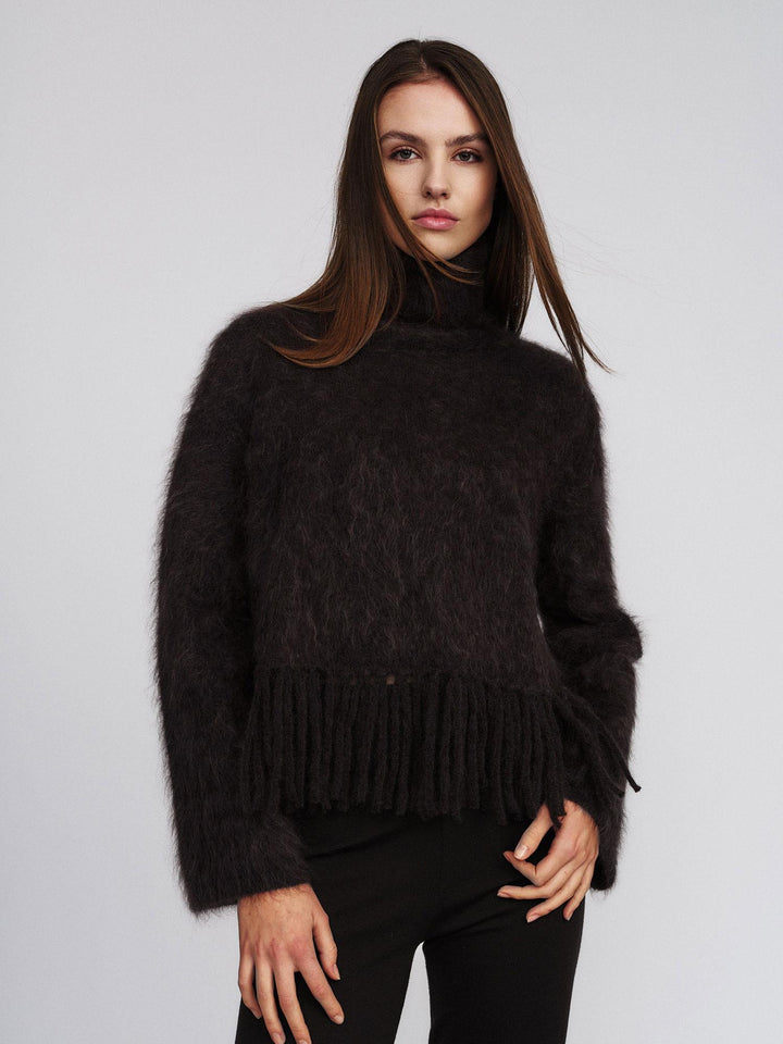 Milena Chunky Sweater  Dark Brown