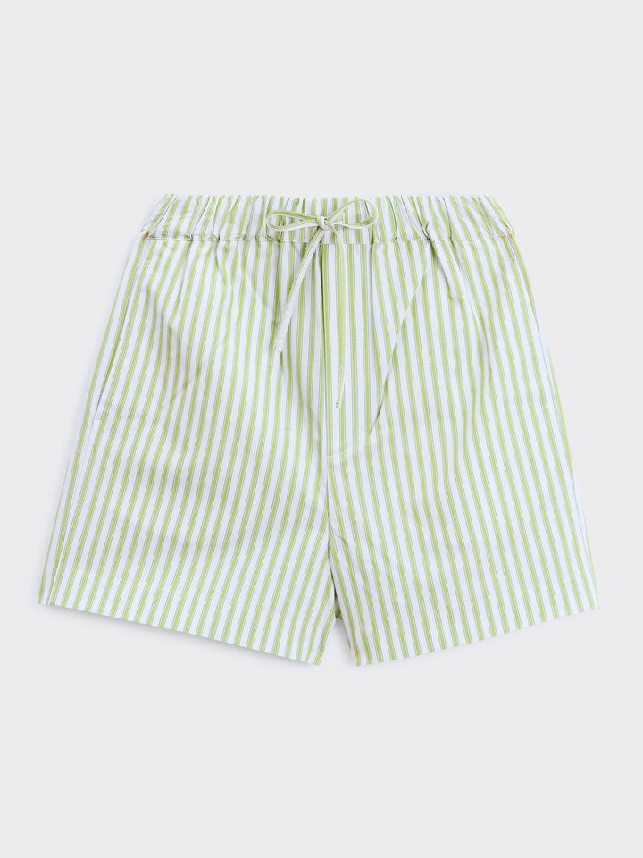 Loose Stripe Shorts  Green Stripe