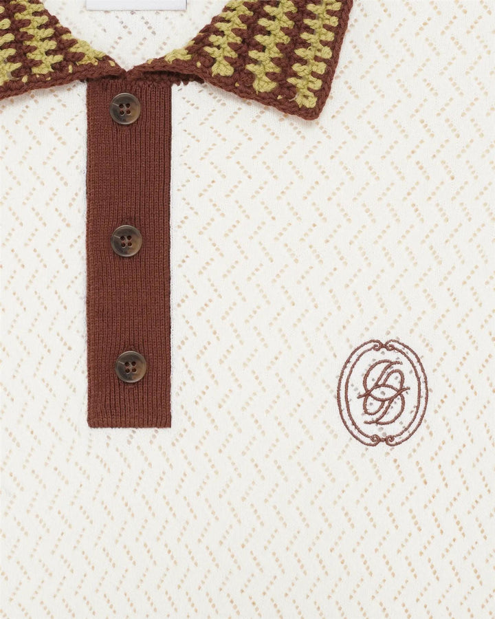 Polo Maille Ajouré D Mirior  Off White